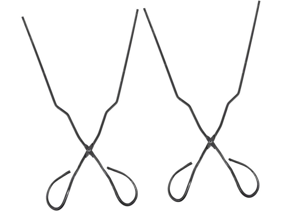 Pinça Longa Vanzack De 2 Peças Para Churrasco E Carvão, Acessório De Camping, Utensílio De Cozinha Para Atividades Ao Ar