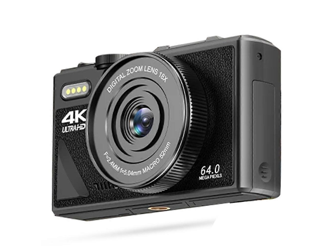Câmara Digital 4k 64mp Com Ecrã Ips De 3 Polegadas E Zoom 18x
