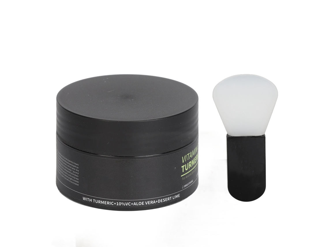 Máscara De Argila Com Curcuma E Vitamina C: Limpeza Profunda De Poros, Hidratação Facial, 50g