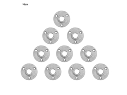 10 Peças Brida De Piso De Aço Liga Dn15 65mm 3 Orifícios Rosca Para Tubo (aço Liga)