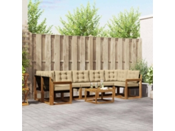 Vidaxl Conjunto De Sofás Para Exterior 8 Pcs Natural E Bege
