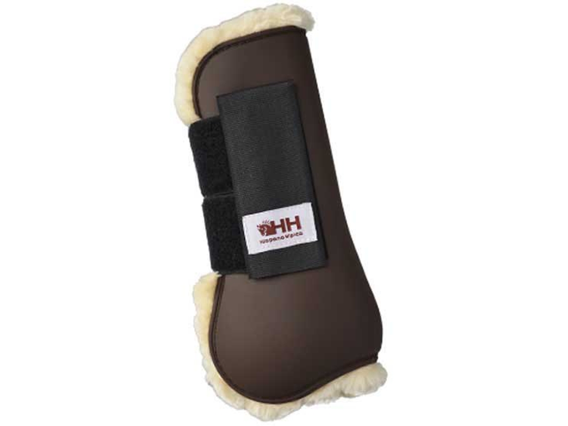 Botas Frontais de Pele de Carneiro Deluxe Castanho Fullhispano Hipica