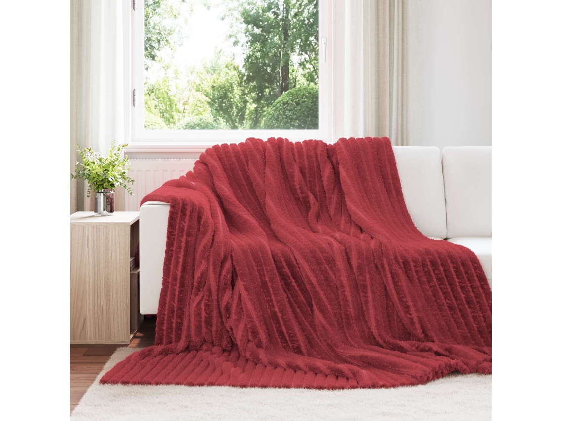 Vidaxl Cobertores De Sofá 6 Unid. Vermelho Bordeaux 270 X 240 Cm Lã