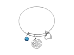 Pulseira Pingente De Aniversário Com Pedra Natal De Inox Para Mulheres Dezembro