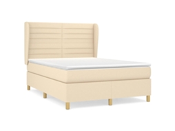 Box Spring Bed, Box Spring Beds Vidaxl Creme Tecido (140 X 200 Cm)