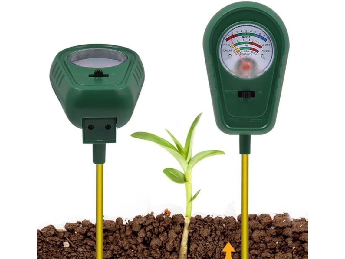 Analisador De Solo 3em 1 Para Jardim, Fazenda E Gramado Mede Umidade, Ph Níveis Fertilidade Sondas Metálicas