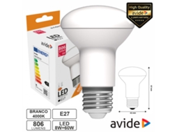 Lâmpada Led E27 R63 8w 230v 4000k 806lm AVIDE