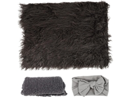 Conjunto de 3 Peças para Fotografia de Bebês: Cueiro, Faixa de Cabelo, Manta e Acessórios. SFUSHOS