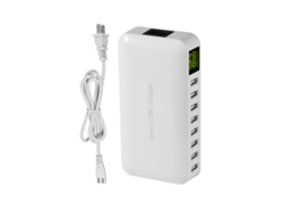 Carregador USB de Múltiplas Portas com Display LCD EOOCOO