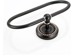 Suporte De Toalhas De Parede Preto Com Argolas, Prateleira Oval Para Banheiro, Hotel, Gain