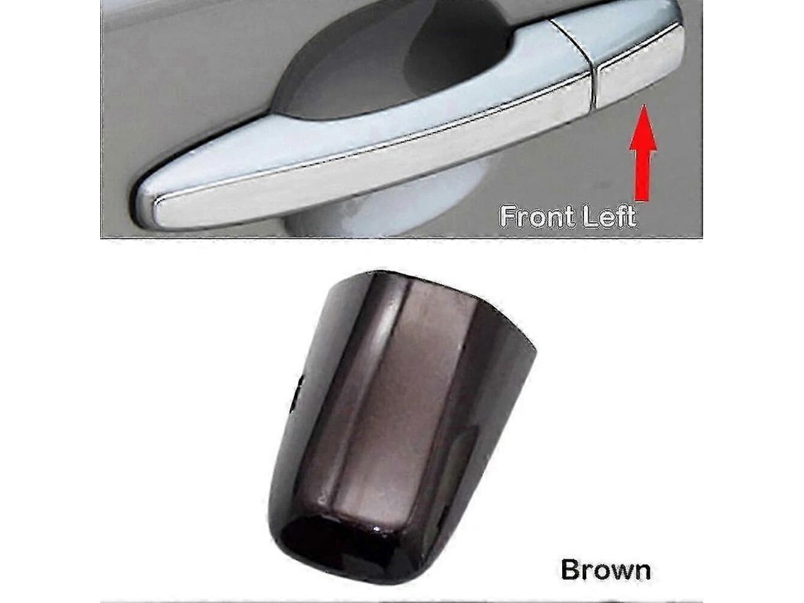 Capa De Alça De Porta Frontal Esquerda Para Volvo Xc60 2015-, S60/s60l 2014-, V60 2011-, V40 - Preta, Plástico Brown