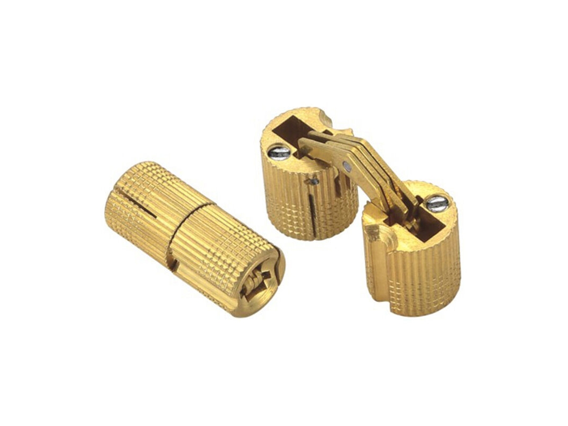 Conjunto De 10 Dobradiças Cilíndricas De Latão, Invisíveis Ocultas Para Portas De Madeira, Armários E Caravanas, 8 Mm