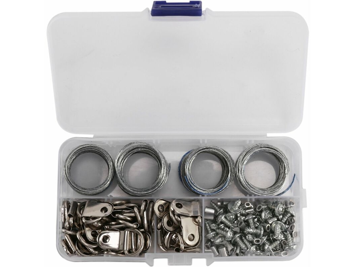 Kit De 124 Peças Para Pendurar Quadros Com Fio, Molduras E Pregos Na Parede. -aquaforge