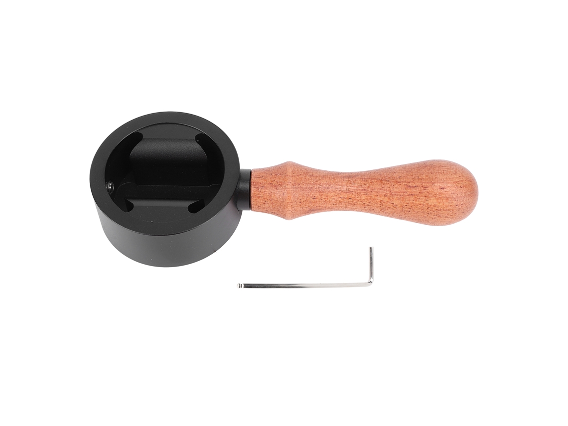 Alavanca de vapor de liga de alumínio com madeira sólida, para máquina de café 878, preto