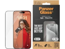 Película de Ecrã para iPhone 15 Pro PANZERGLASS Transparente
