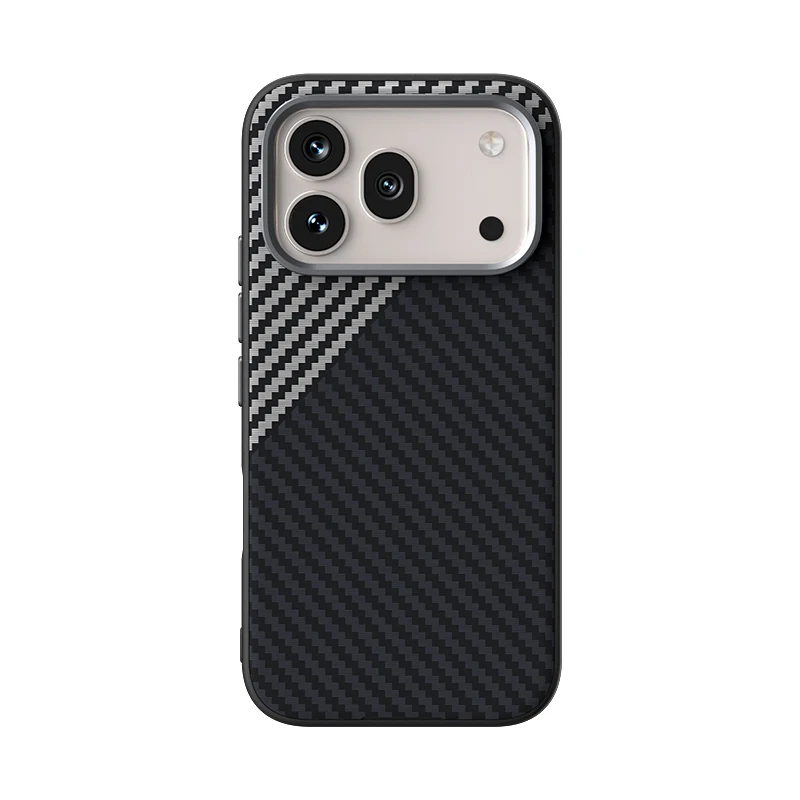 Capa Magnética Para Celular (honor Magic8 Pro) Com Textura De Fibra De Carbono E Proteção De Lente Em Metal, Capa Rígida.