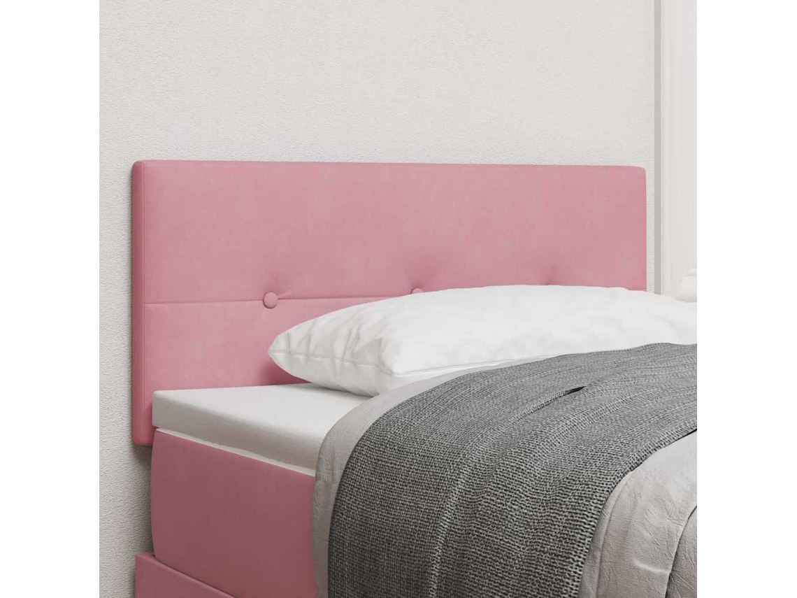 Vidaxl Cabeceira Rosa Veludo