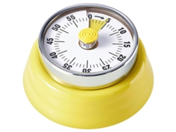Timer De Cozinha Retro, Em Aço Inoxidável, 60 Minutos, Magnético, Amarelo