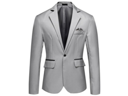 CHAQUETA CASUAL MYSTDIY com Botão Solteiro e Solapa Aumentada, Estilo Jovem e Popular