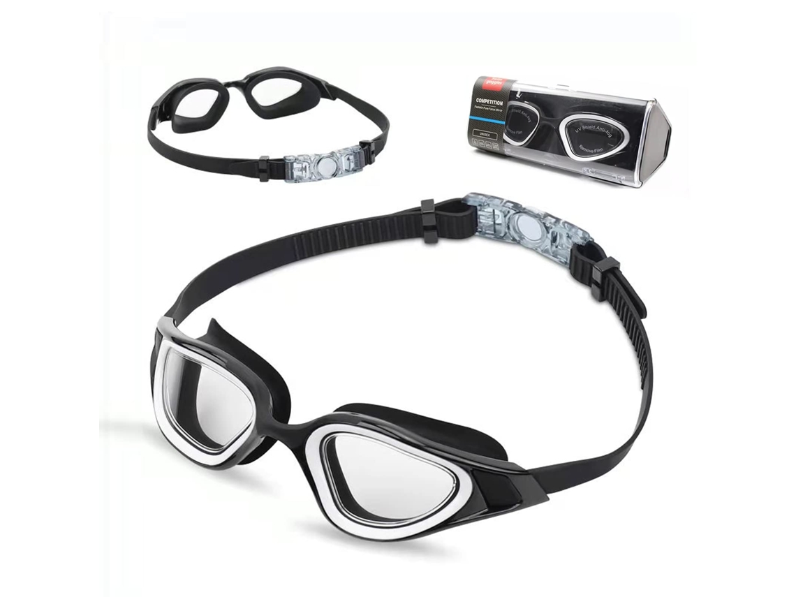 Óculos de Natação AQUAFORGE para adultos, de mergulho, lentes antiembaçante, proteção uv, leves e com armação ampla