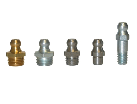 UMETA-1110908-100 Graxeiras Hidráulicas Retas Din 71412 Tipo H1 (R.M8X1,25 X L.15 X Ø9 Latão)