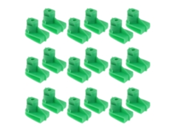 200 Clips de Fixação Porca para Para-choque de Lanterna em Plástico Verde
