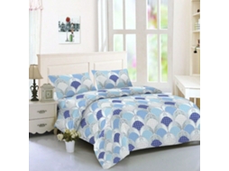 Jogo Lençóis Microfibra Estampada 4 Peças Lençol Elástico Cama 135 150cm
