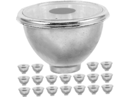 Olhos de Plástico Prateado, Compactos e Fáceis de Instalar, 50 Unidades para Estátua Solar de Jardim. SFUSHOS