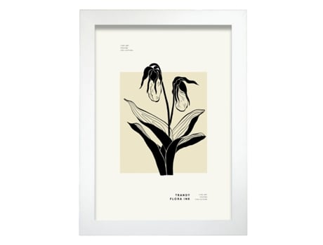 Póster Artemante NACNIC Pop. Orquídeas duplas ilustrações artísticas modernas para decoração de interiores.