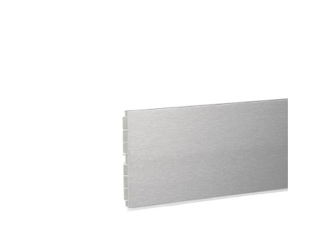 Zócalo pvc / aluminio modelo zesio para muebles de cocina 3,95m. acabados plata mate, blanco mate y negro mate acabado plata altura zócalo 100mm