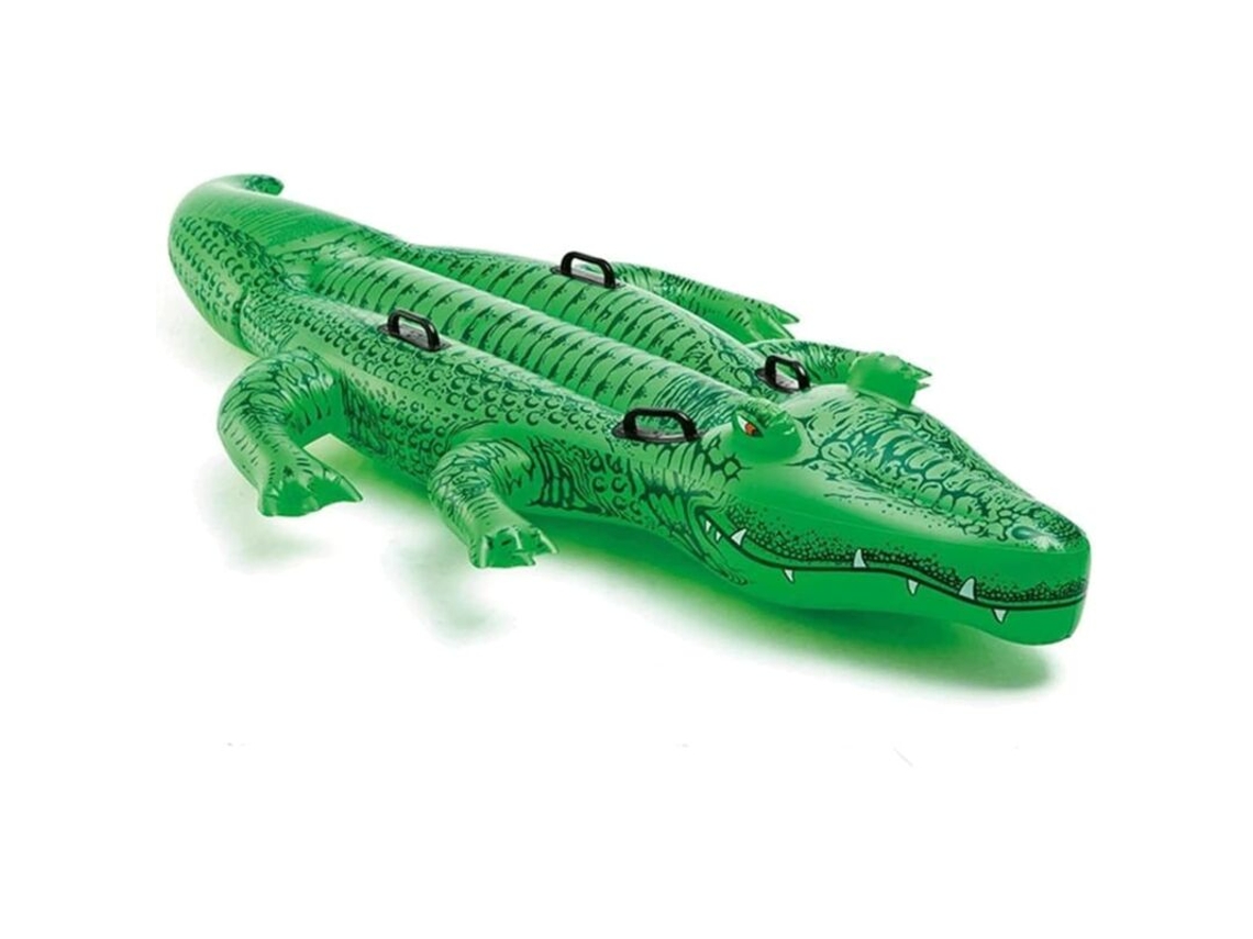 Boia inflável em formato de crocodilo, colchão flutuante PVC AQUAFORGE
