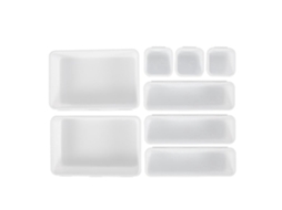 Lurelia Bandeja Para Talheres, 8 Peças, Em Plástico, Para Gaveta De Cozinha, 23,5 X 7,5 X 4,5 Cm, Branco
