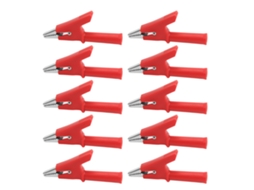 10pcs Grampo de Crocodilo de 10mm com tomada 4mm para projetos elétricos e baterias de carros | S/MARCA