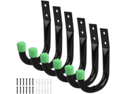 Ganchos Para Escada De Garagem, Suportes De Parede Para Ferramentas De 15 Cm (6 Polegadas) | Em Formato De J Reforçado