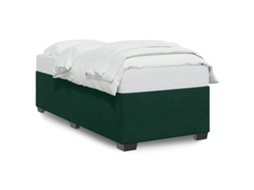 Estrutura de Cama Hanko em Veludo Verde Escuro (90x190 cm)