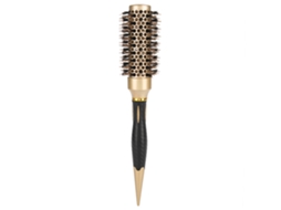 Secador de cabelo portátil redondo 2026 com íons antiestáticos para penteados de salão, dourado e preto (32 mm)