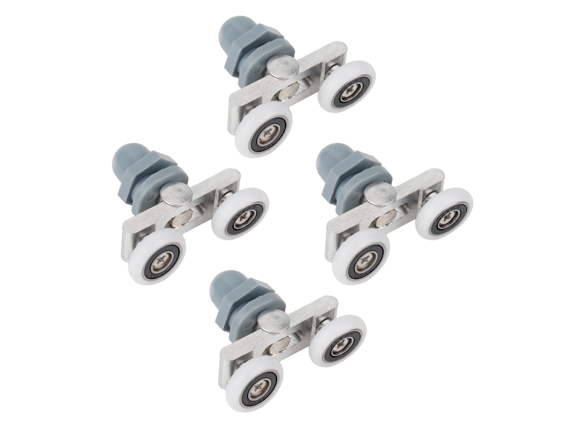Roda De Porta De Rolo Deslizante Duplo Para Vidro 23mm