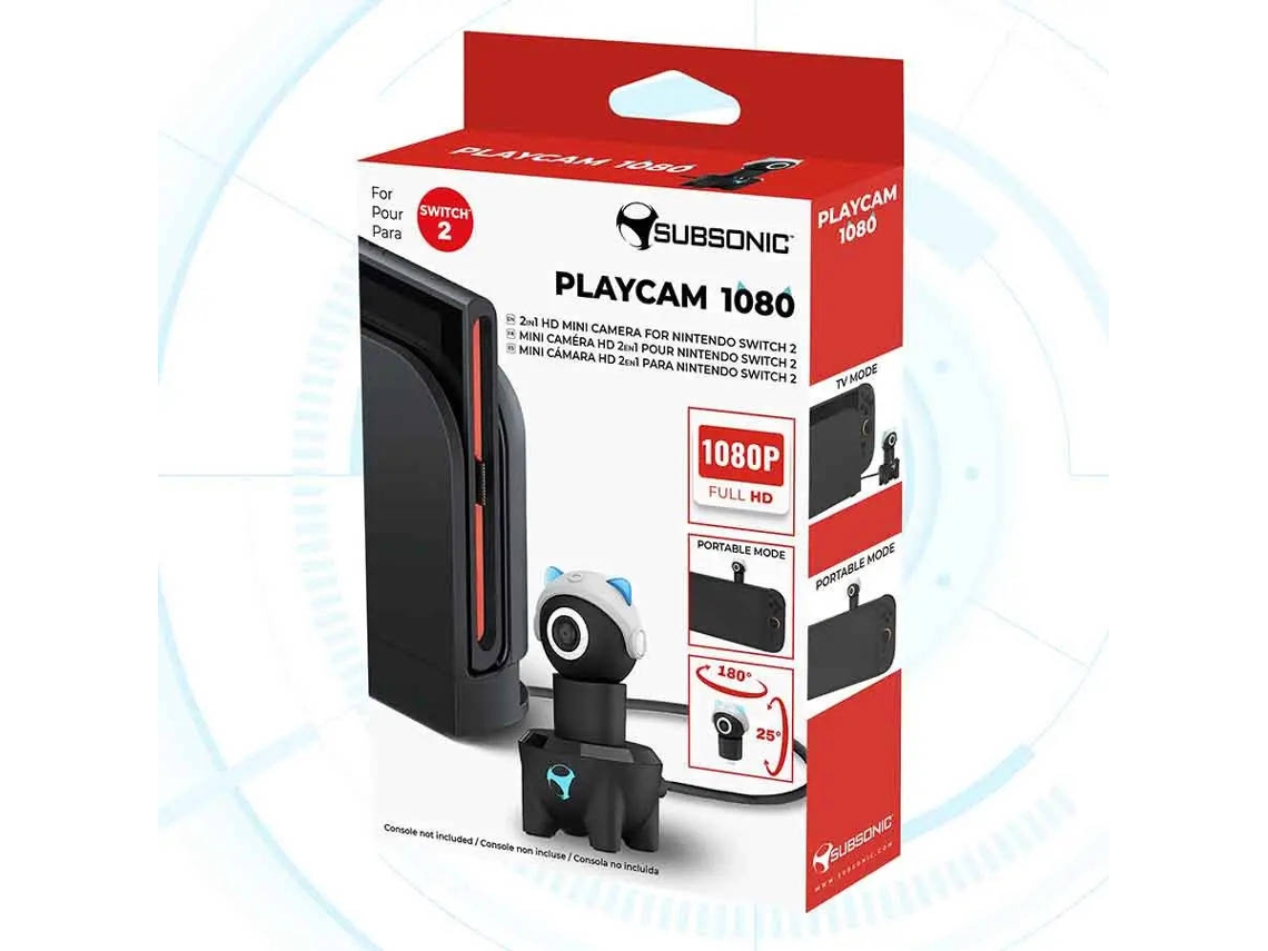Câmara SUBSONIC Playcam Nintendo Switch 2 (Full HD - 1080p - Azul)