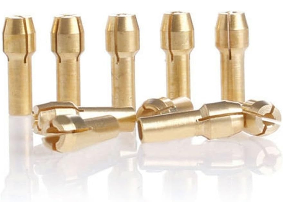 Conjunto De Mandril Rotativo 0,5 A 3,2 Mm Para Mini Kit Porca Bico Latão Com Haste 4,2 10 Mandris Cobre