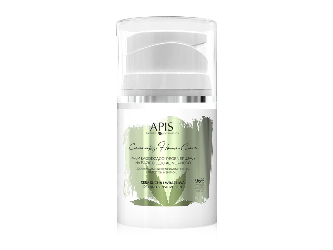 Creme regenerador para cuidados em casa com óleo de cânhamo Apis Cannabis, 50 ml