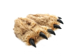 2026 zapatillas de Casa Unisex com Design de Garra de Urso Antiderrapantes e Quentes Tamanho 26 30cm Marrón