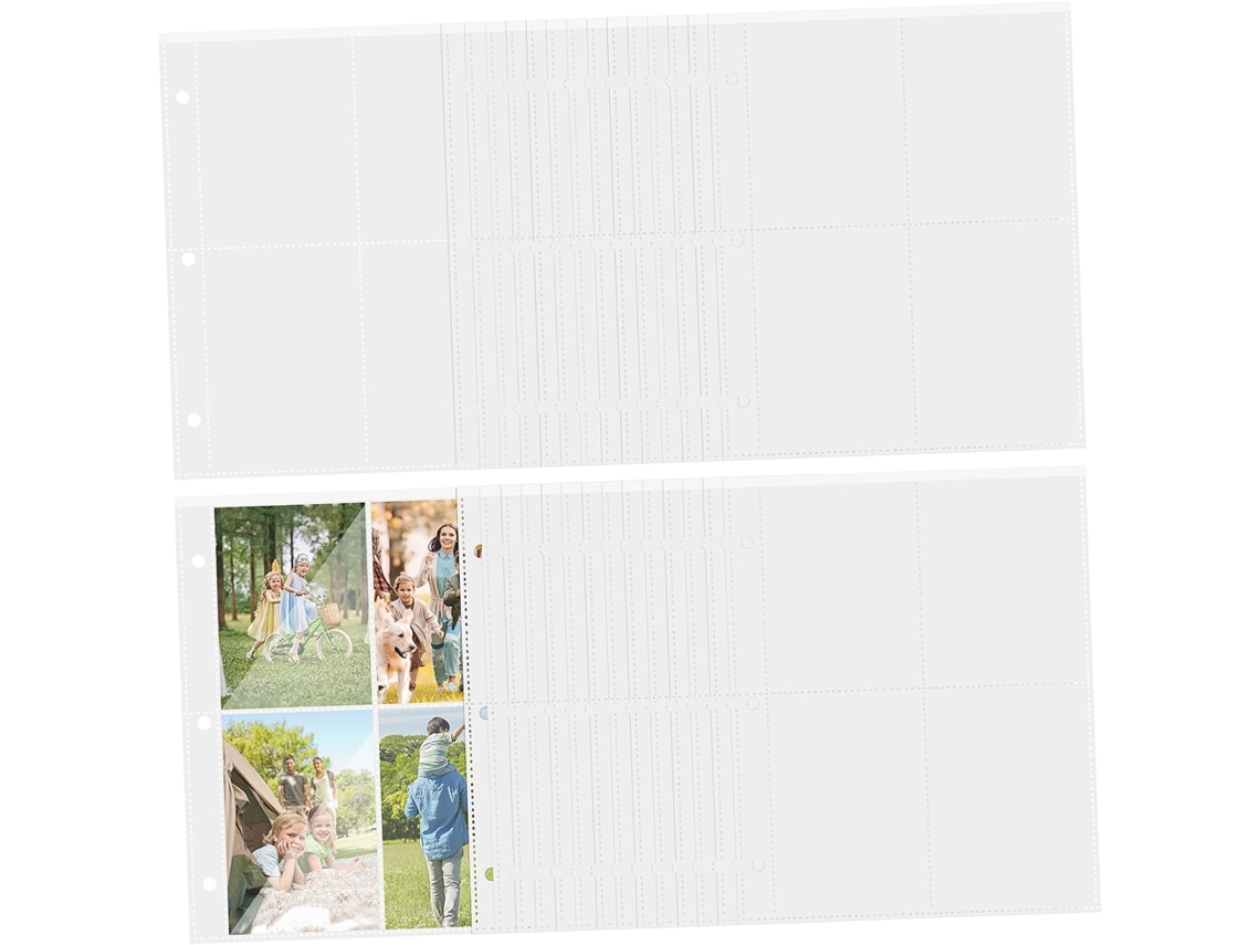 Pastas organizadoras com capa protetora transparente em PP e 4 suportes para folhas A5, com capacidade para 40 folhas de fichas.