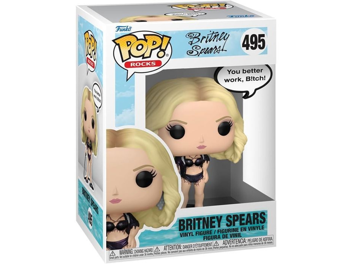 Figurinha Funko Pop! Frases | Britney Spears | Trabalhe, B!tch