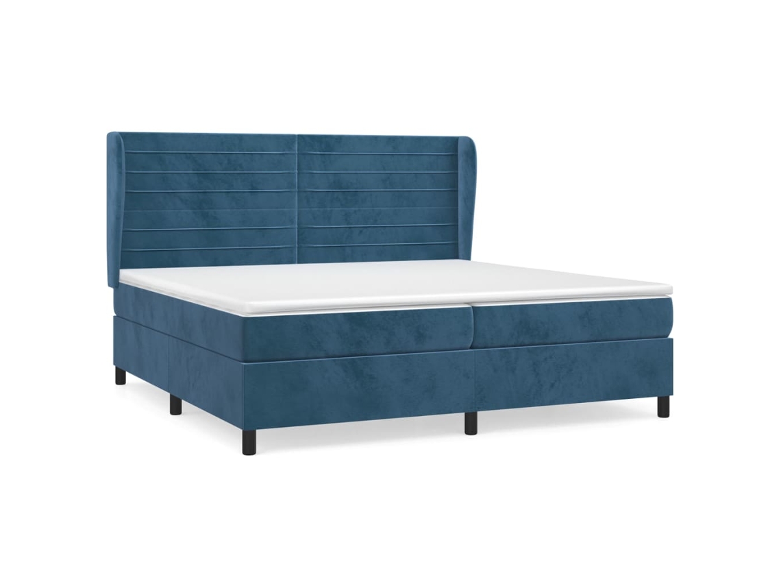 Box Spring Bed, Box Spring Beds Vidaxl Azul Veludo (200 X 200 Cm)