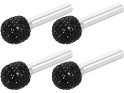 Conjunto de 4 Porta Macanetas em liga de zinco com empurradores de strass.
