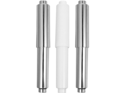 Magiclulu Conjunto De 3-suportes Retráteis Para Papel Higiênico Com Acabamento Cromado E Branco Banheiro