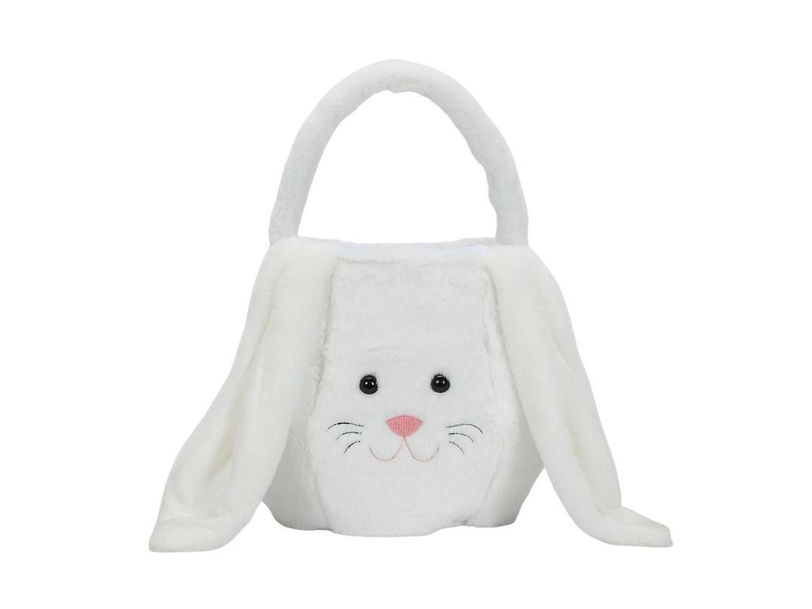 2026 cesta de Almacenamiento Conejo de Pascua de Peluche Grande Capacidad Portátil para Hogar Fiesta Regalos Dulces