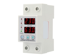 Protector De Tensión Y Corriente Ajustable De Fase Simple Con Doble Pantalla Led Ac230v 63a Svp‑63a