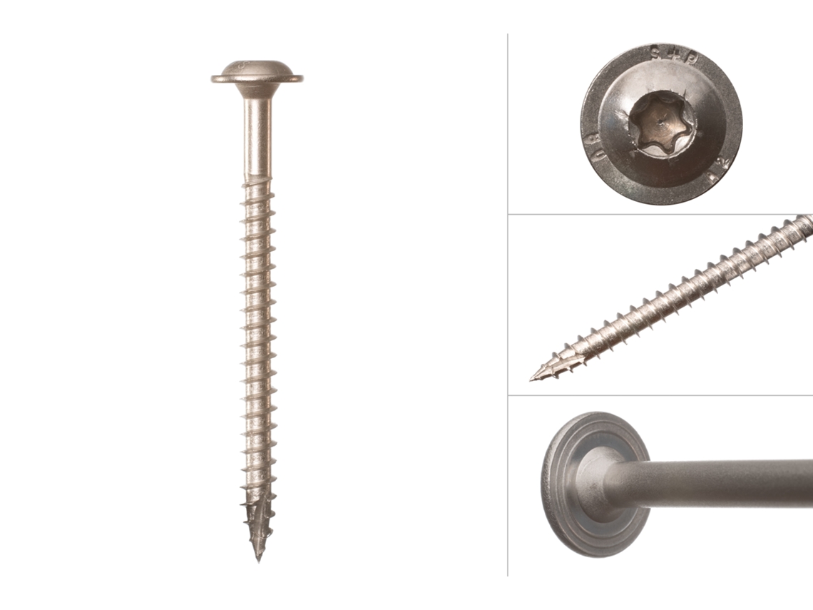 Parafuso Anilha Aço Inoxidável 8.0 X 120 Mm Torx Caixa 50 Peças WOVAR