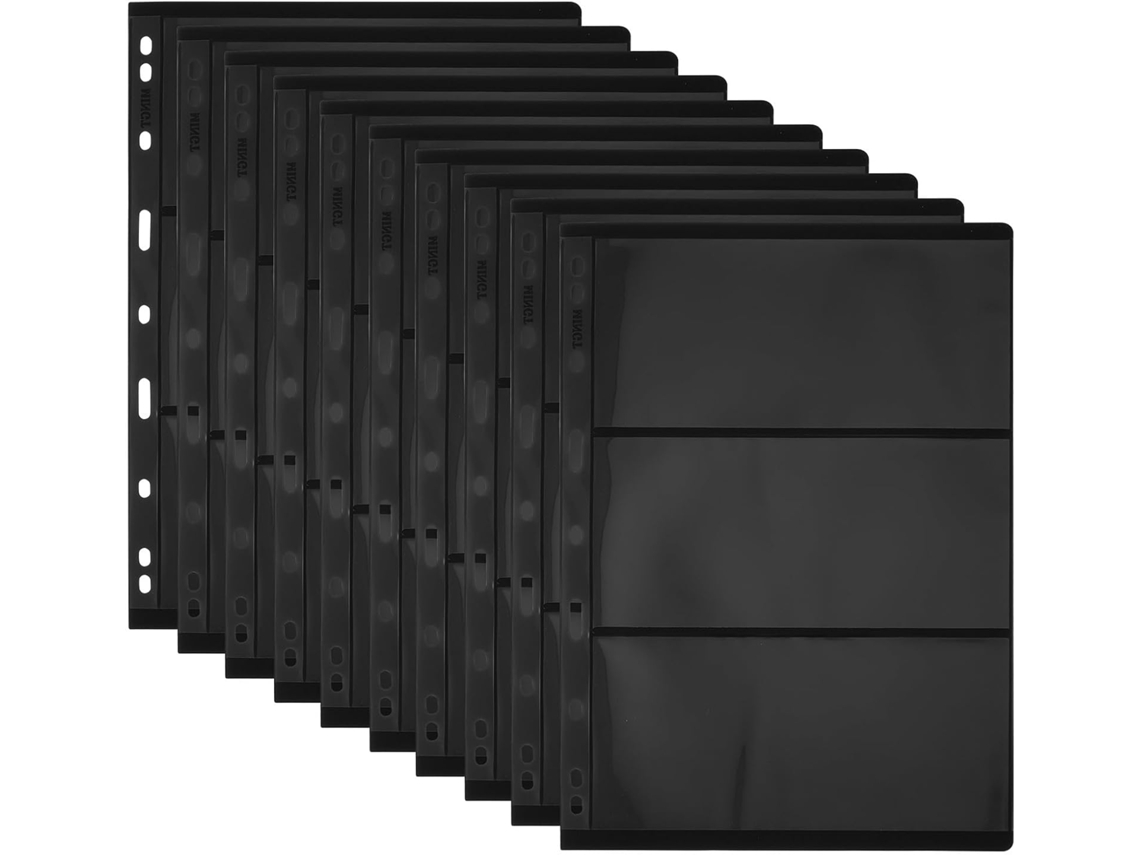 Face Para Collectionneurs Para Álbum De Coleção De Timbres Design Para Feuilles Mobiles Lot De 10 Noir - 9